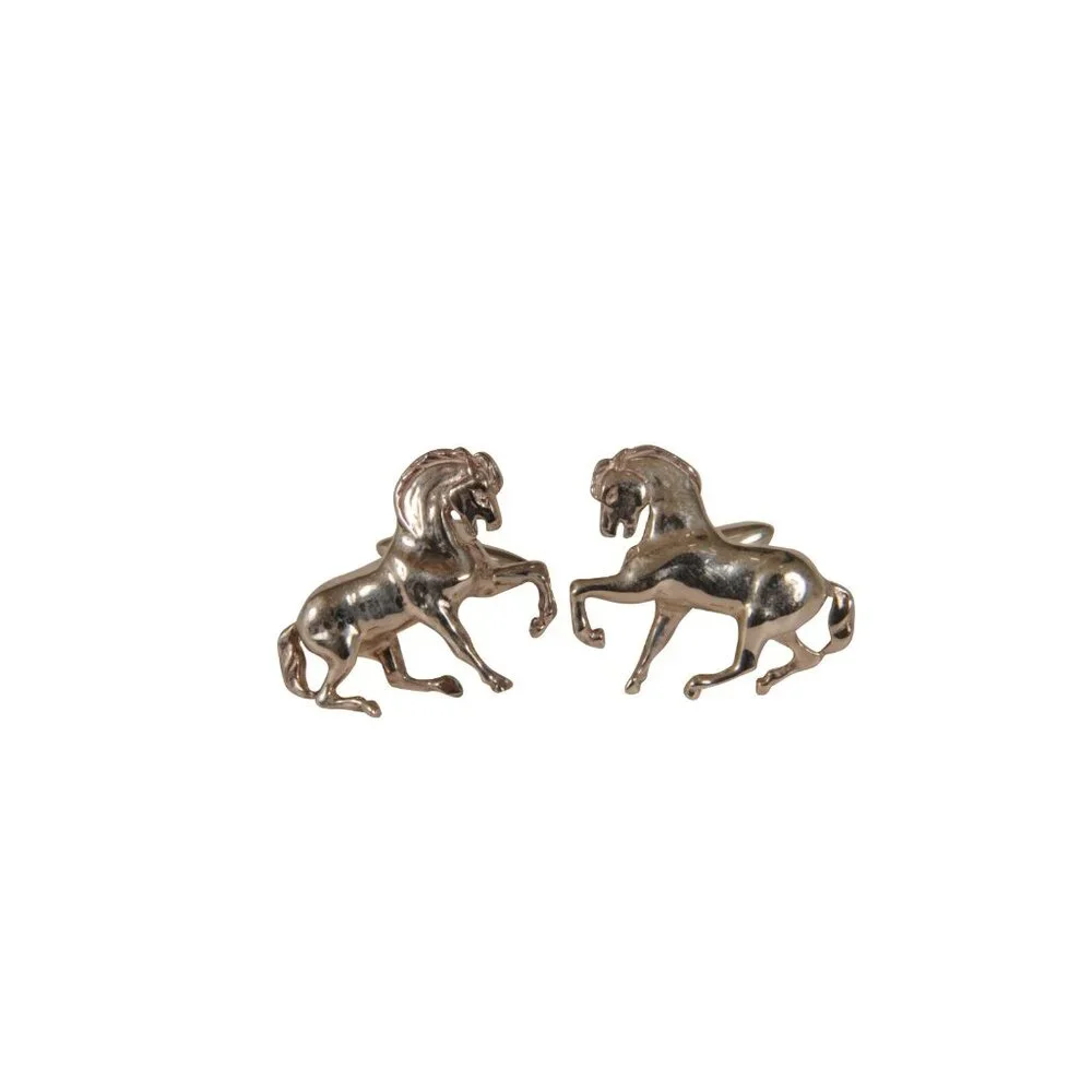 Zaunick Mens Wild Horses Cufflinks .925 Sterling Silver Long Sleeve Dress Shirt